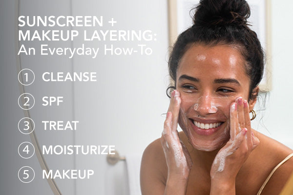 5 steps to layering sunscreen and makeup layering
