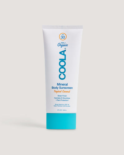COOLA Tropical Coconut SPF 30 mineral zinc oxide sunscreen lotion for body