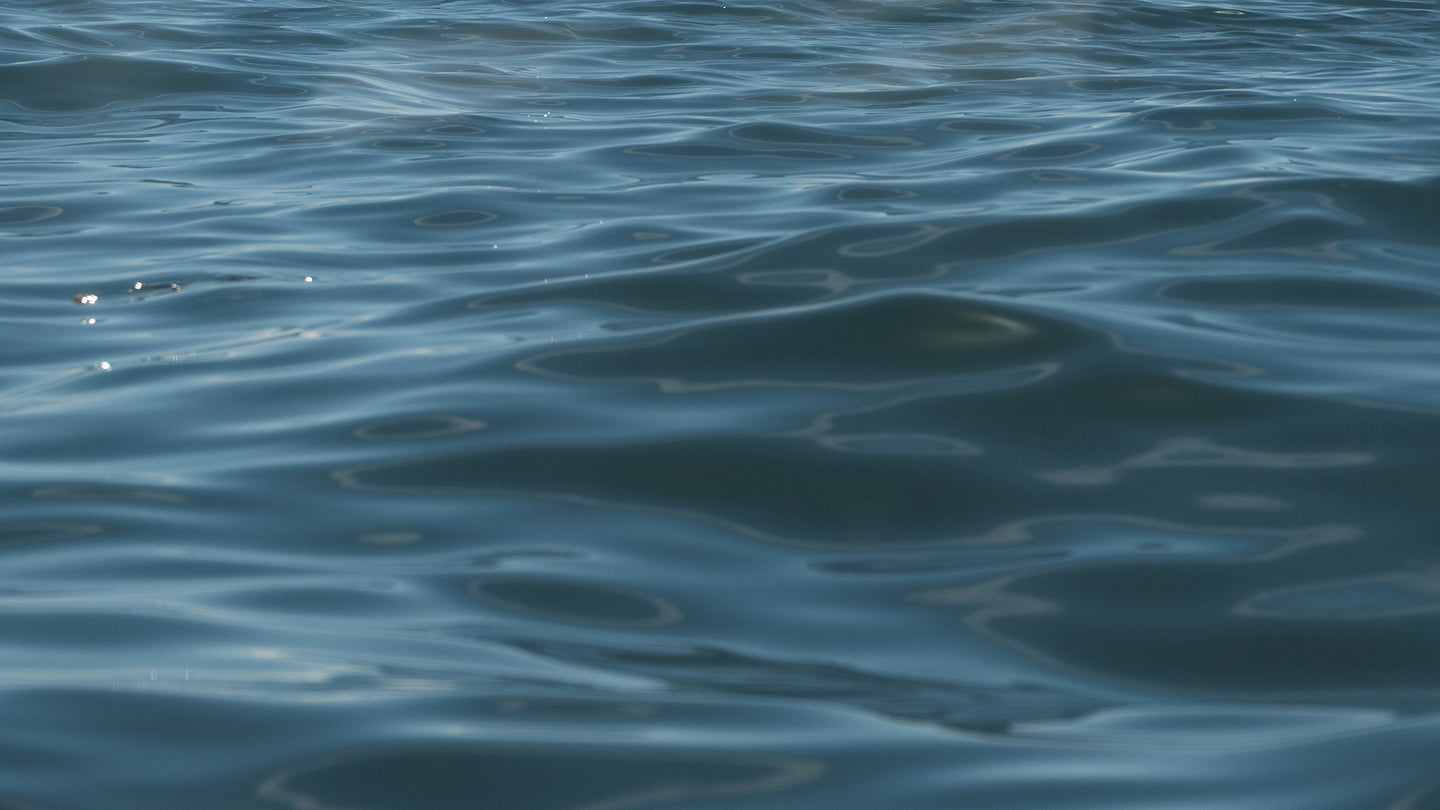 Close-up of blue ocean waves.