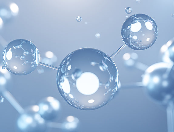 Render of molecules joining together