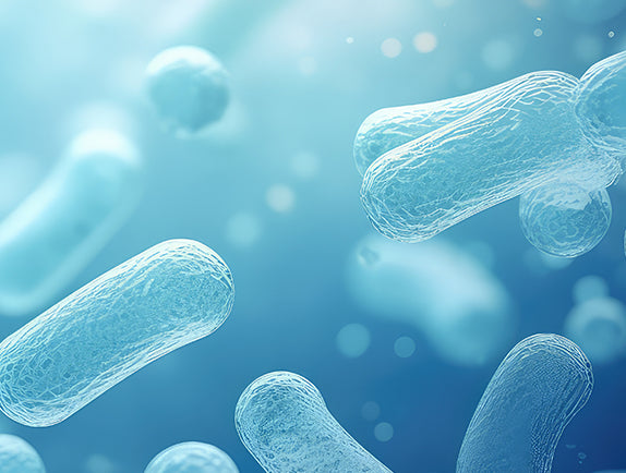 Render of blue cells floating