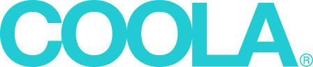 COOLA logo in capital blue letters