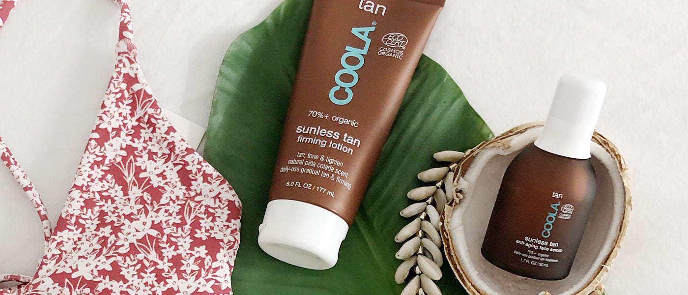 COOLA Sunless Tan lotion and Sunless Tan Anti-Aging Face Serum